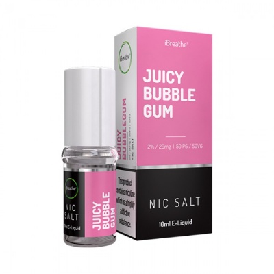 JUICY BUBBLEGUM iBreathe Nic Salt E-Liquid | 20mg - 10ml
